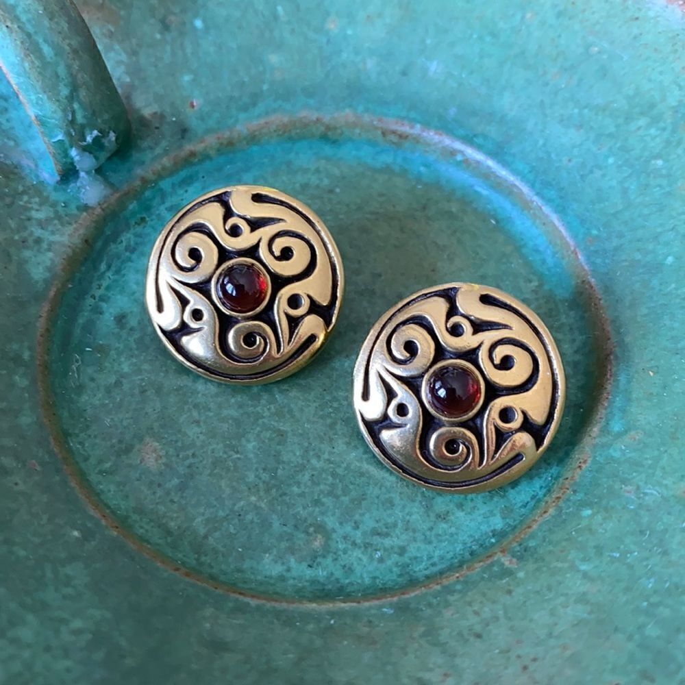 14kgold&Garnetearrings